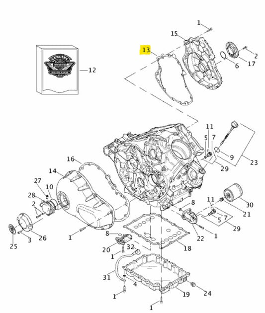 Harley-Davidson - Alternator Cover Gasket - V-Rod
